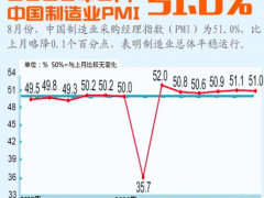 国家统计局：2020年8月份制造业PMI为51.0%